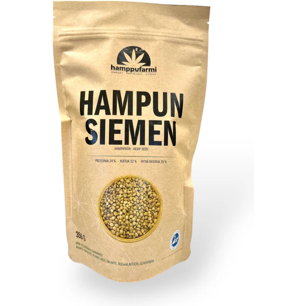 Kokonainen hampunsiemen 350 g, Hamppufarmi